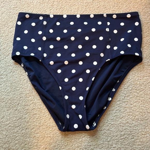 Lands End Navy & White two Piece Swim Suit - size 12/10 - Picture 2 of 10